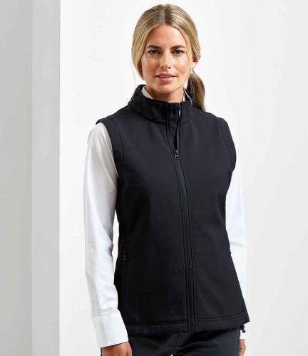 Premier Ladies Windchecker� Recycled Printable Soft Shell Gilet - BLK - XXL